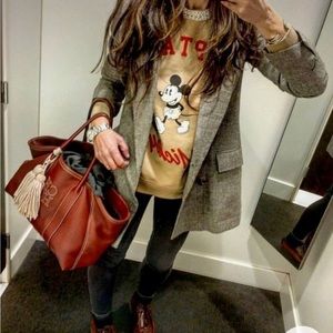 Tweed oversized style blazer